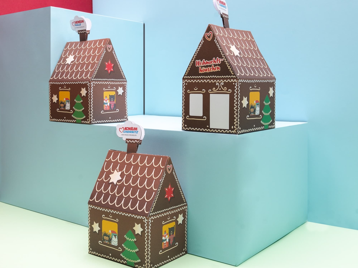 Referenz Weihnachtsbastelbogen Offsetdruck